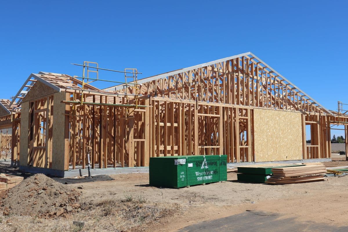 A home under construction